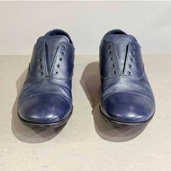PRADA Fashion Shoes No Laces Needed 2E2720 Navy Leather US 7 EU 40 main image 4